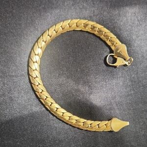 Men's Gold-Tone Curb Chain Bracelet